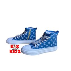 Blue Stellar Monogram 3D Mini Sneaker Keychain 