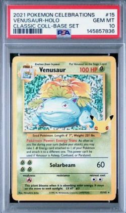 Venusaur PSA 10 celebration