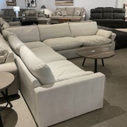 SOPHIE IVORY SECTIONAL LOVESEAT WITH CHAISE
