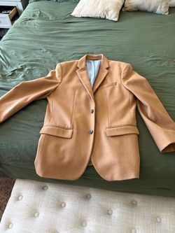 Camel brown suit jacket