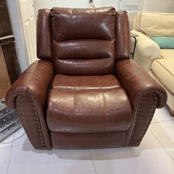 Brown Leather Recliner