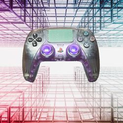 TMR Anti-Drift Clear Black And Purple PS5 Controller