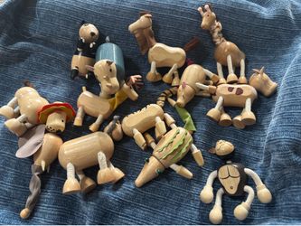 Wooden animal figures