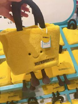 Selfridges Yellow bag stuffed toy