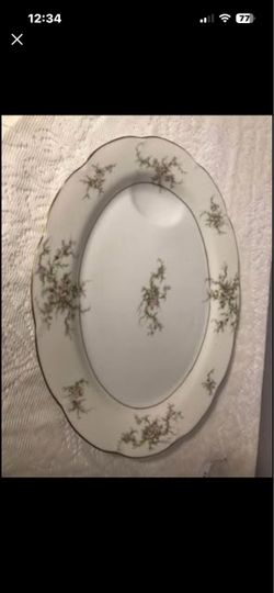 Haviland (New York) Apple Blossom: Oval Serving Platter 16 1/2”