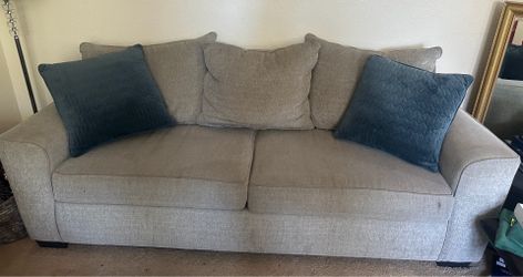 Modern Gray Sofa – Clean, Comfortable & Ready for a New Home