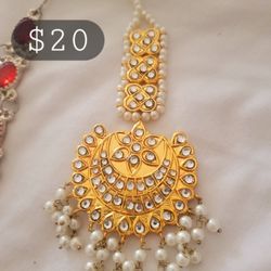 Head Piece/ Indian Traditional/ Kundan $20