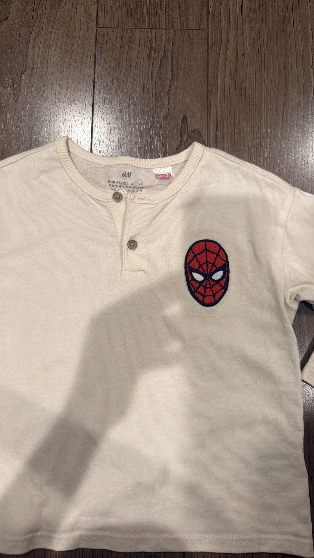 Spiderman Long Sleeve 3T/4T Shirt