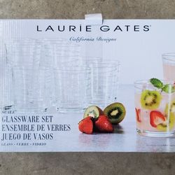 New Laurie Gates 20pc Glass Set 