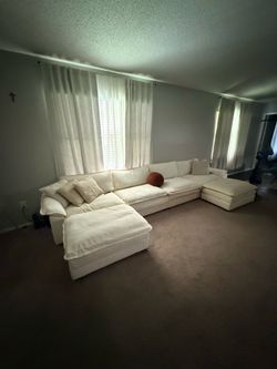 White modular cloud sectional couch
