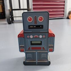 Counting Money Box Tin Robot