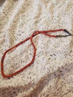 Coral necklace with sterling silver clasp