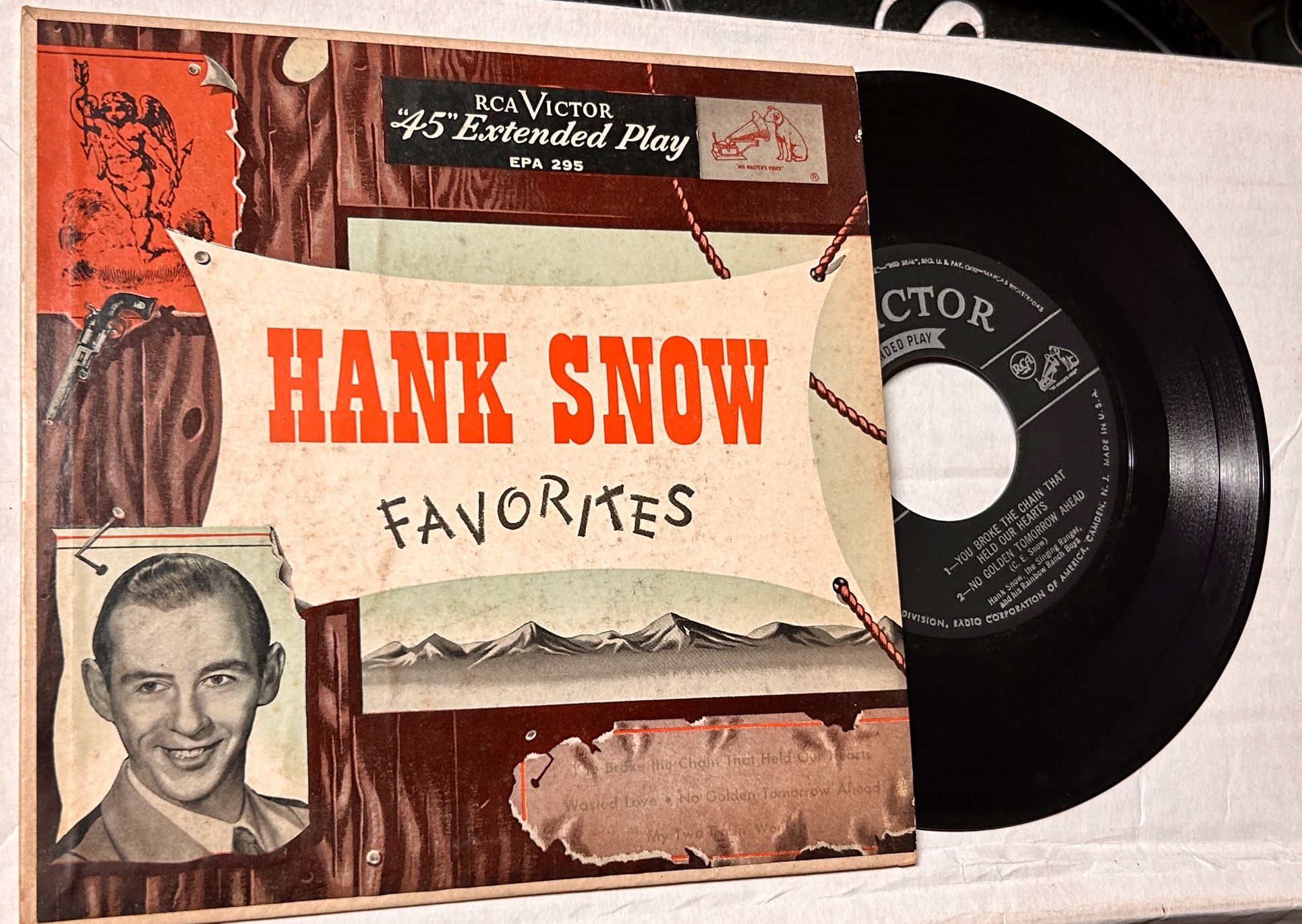 Hank Snow Favorites 45 EP EPA 295 record VG+\VG+