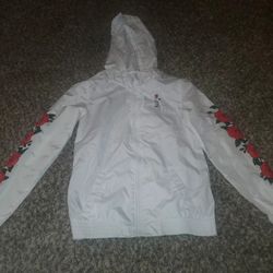 Empyre Clothing White Rose Windbreaker Jacket (size small)
 Purchased at Zumiez 