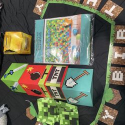 Minecraft Backdrop And Party Set