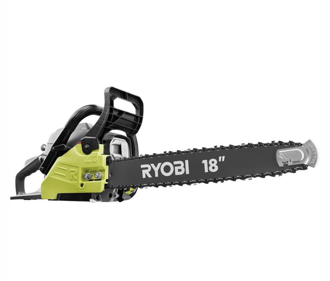 RYOBI 18 in. 38cc 2-Cycle Gas Chainsaw with Heavy Duty Case