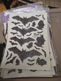 Halloween Bat Window Sticker Sheets