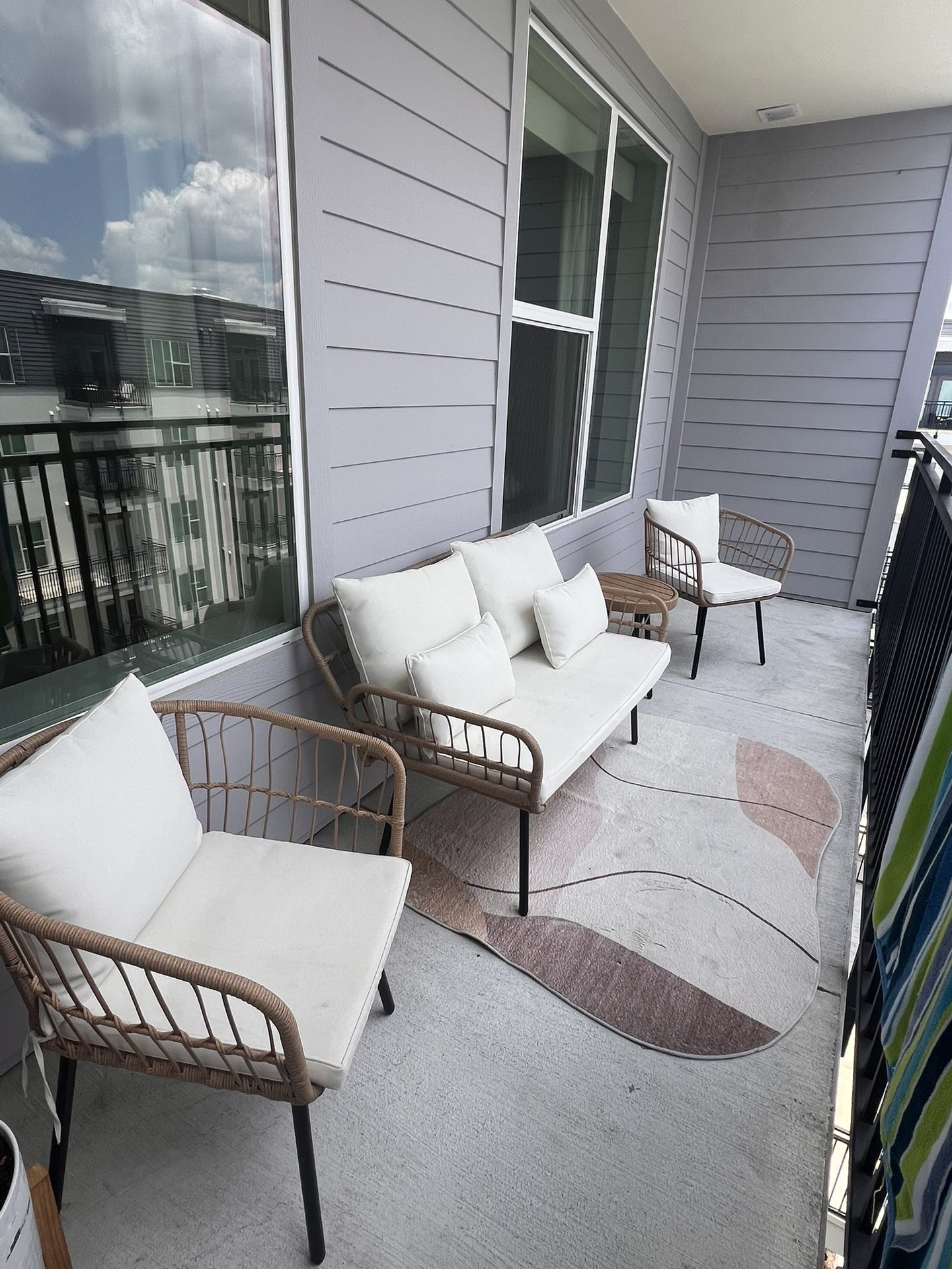 Amirreza 4 - Person Patio Conversation Sets with Cushions