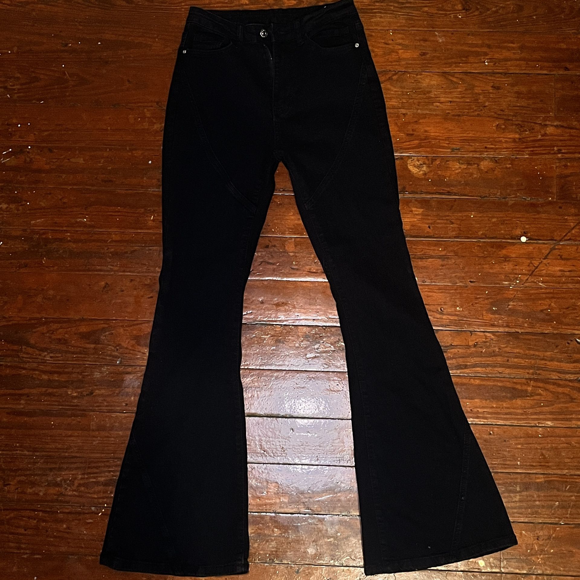 Black Denim Bell Buttons