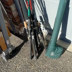 Fishing Poles And Reels. 