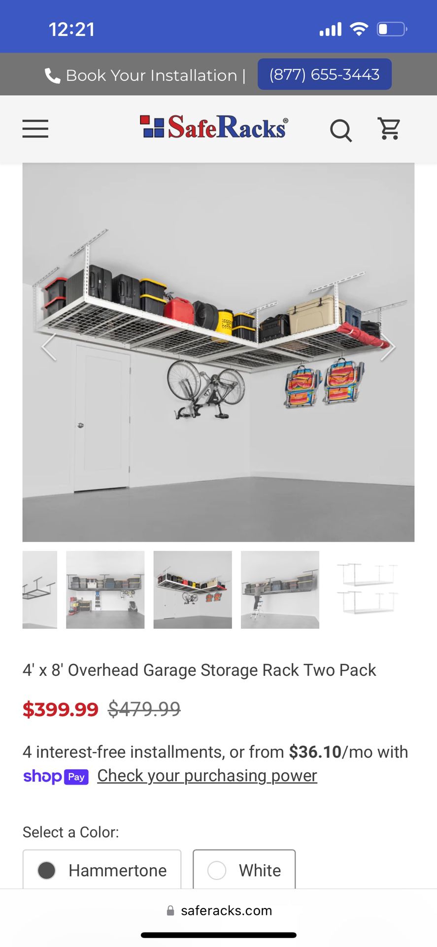 Safe Racks (garage shelving system)