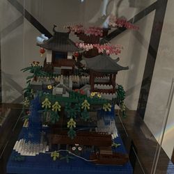 Building block light up cherry blosom bonsai