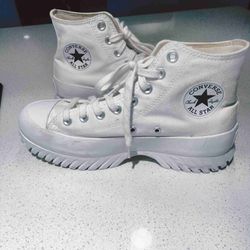 Converse Chuck Taylor Lugged Hi (Women's  Size 9) White Athletic Sneaker