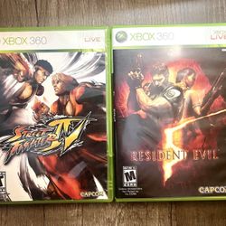 Street Fighter IV 4 & Resident Evil 5 - Xbox 360 