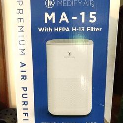 NEW Air Purifier Filter Medify Air MA15 H13 HEPA * 330 SqFt * 99.9% Removal * Allergies * Pollen