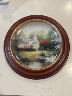Framed Thomas Kinkade plate