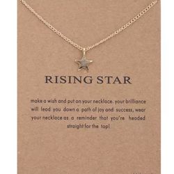 Gold Rising Star Necklace