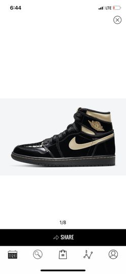 Jordan 1 Black Metallic Gold Sz 9.5/13
