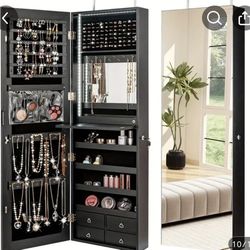 Led Full Length Jewelry Organizer Mirror 