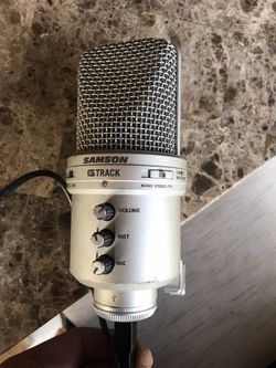 Samson G-Track Home Recording Microphone USB For Podcasts Silver