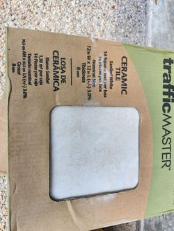 Ceramic tile, TrafficMaster, 12×12 Sanibel White