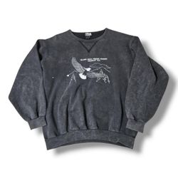 Vintage English Bay Island West Fishing Resort Eagle Embroid Mens Large Sweater