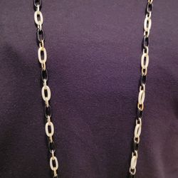 Women's Black And Silver Necklace 