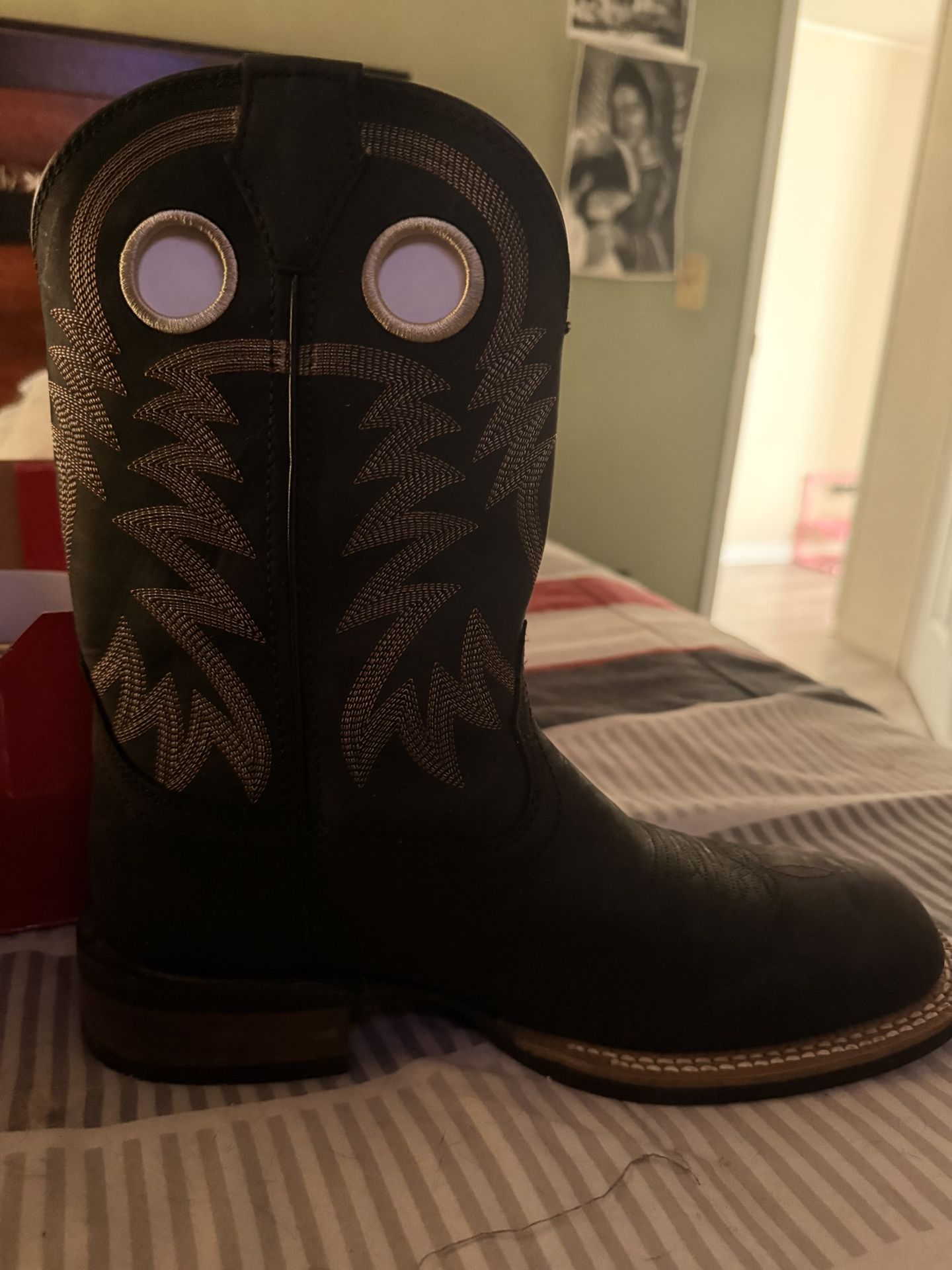 Show Stopper Black Cowhide Boots