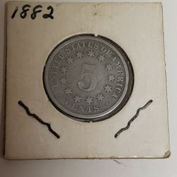1882 Shield Nickle 5c ungraded us coin