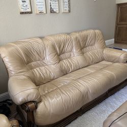 3 piece leather sofa set