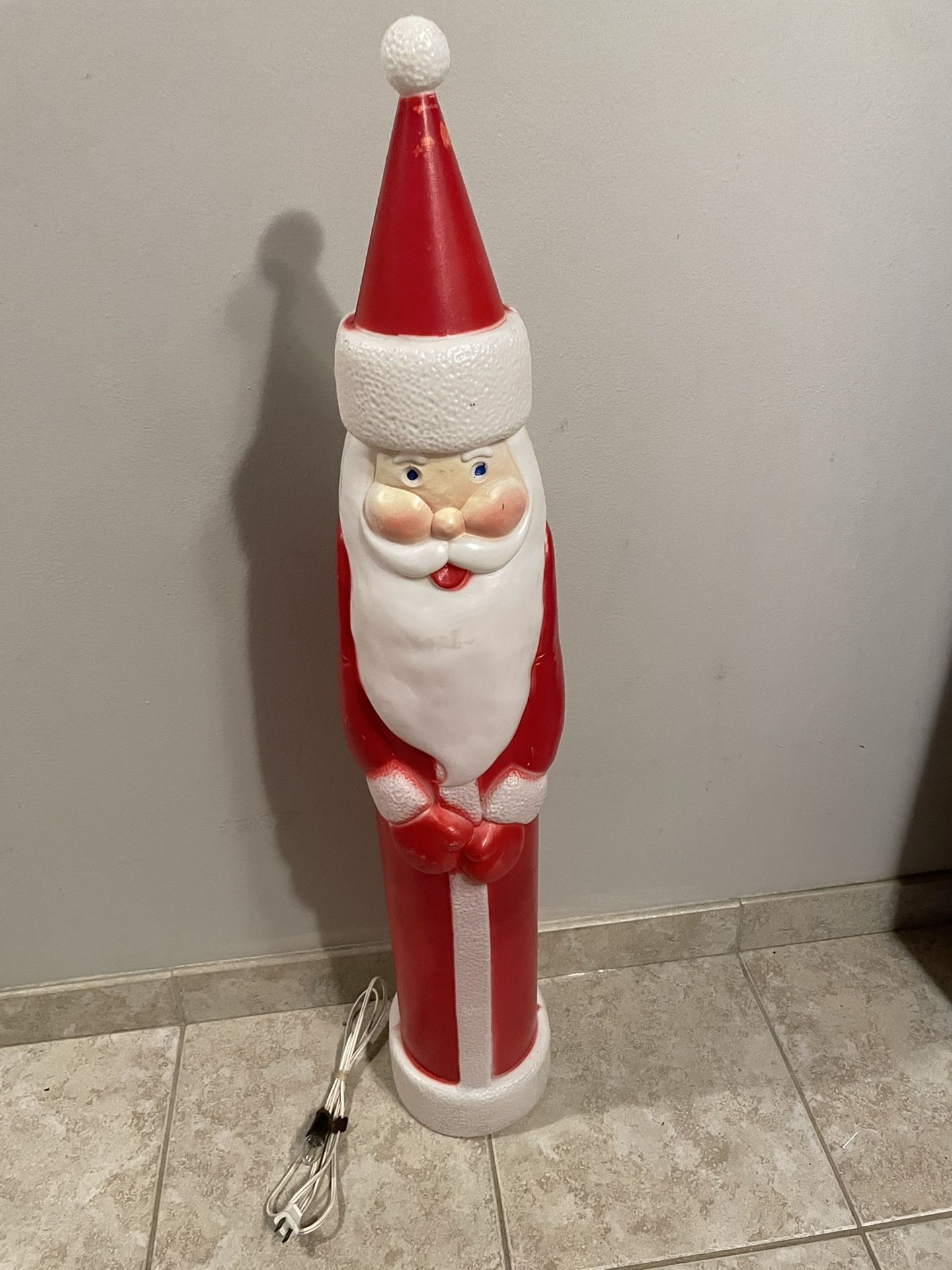 Don Featherstone Vintage Pencil Santa Blow Mold 