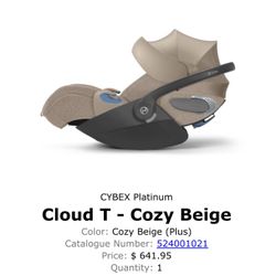 CYBEX Gold Cloud T + Base (Cozy Beige) – Like new !