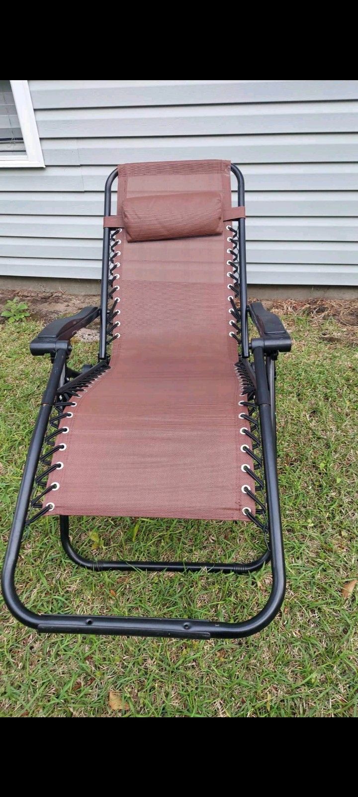 One Brown Folding Gravity Chair