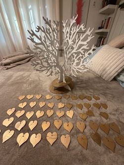 Wedding Wishing Tree with Heart Tags