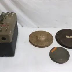 Antique Film Equipment & 3 Films In Case 