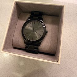 New Michael Kors All Black Watch w/ Box