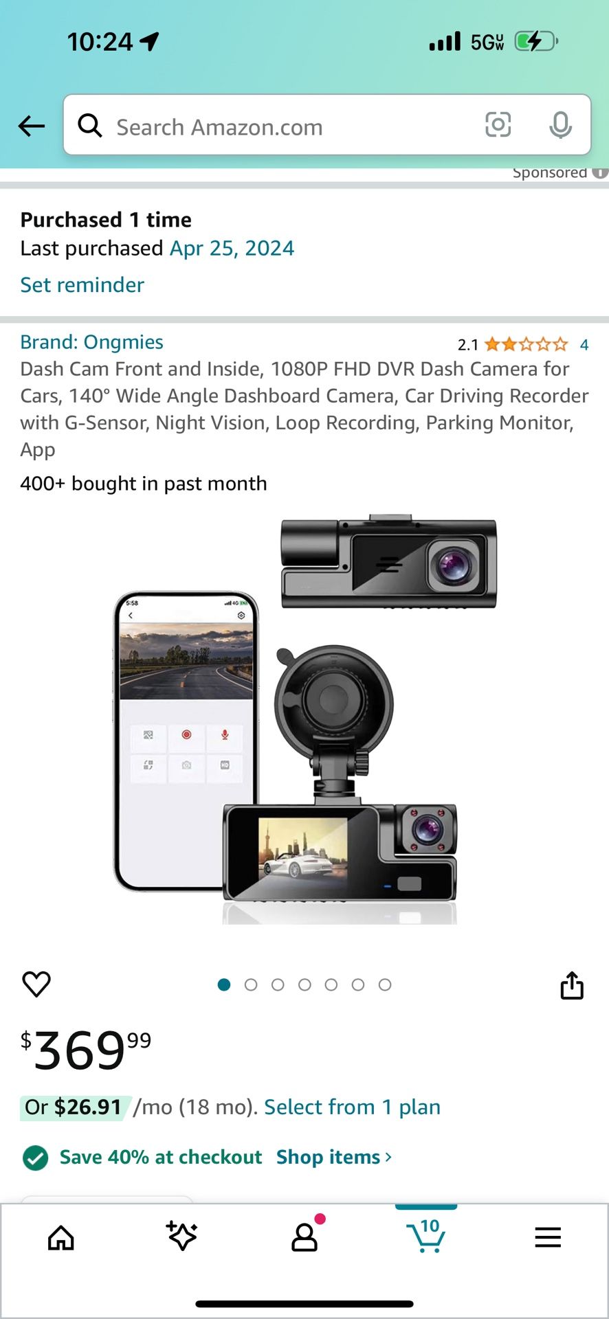 NEW IN BOX dashcam