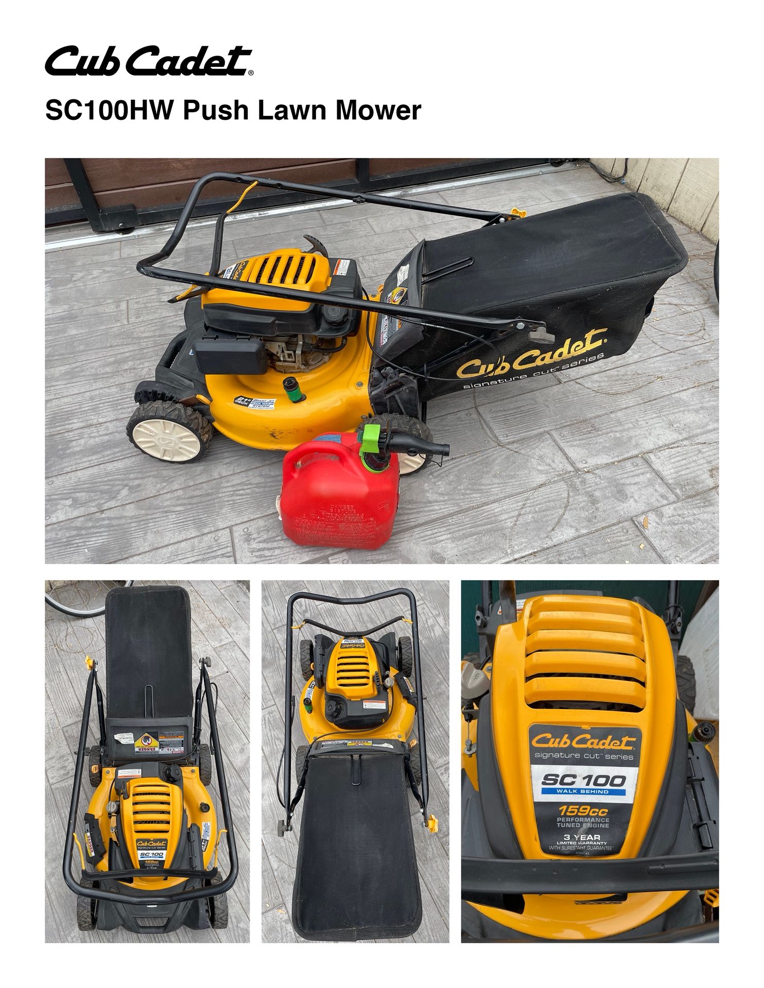 Cub Cadet Lawn Mower SC100 