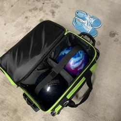 (all) Bowling Balls, Traveling Bag W/ Wheel & Shoes 