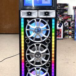 Bluetooth Karaoke Speaker w/ 15” Touch Screen 